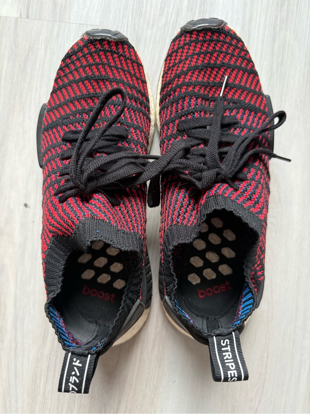 adidas NMD R1 Knit Slip-On Sneakers - Black & Red